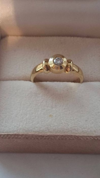 Inel aur 18k si diamant 0.20 ct