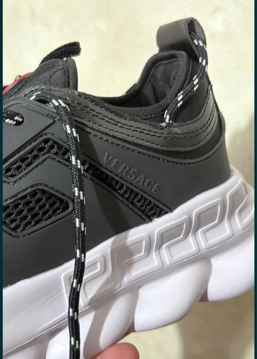 Adidasi Versace Chain reaction medusa negri albi