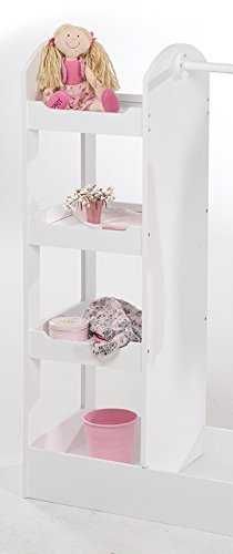 Детски щендер за дрехи с огледало и рафтове Roba Детски гардероб