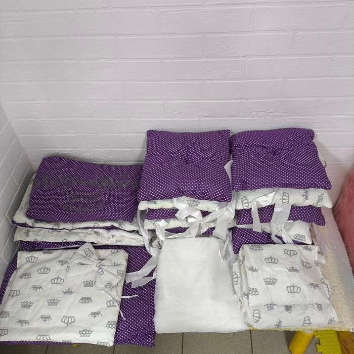 Детский комплект постельного белья в манеж– 15 предметов!