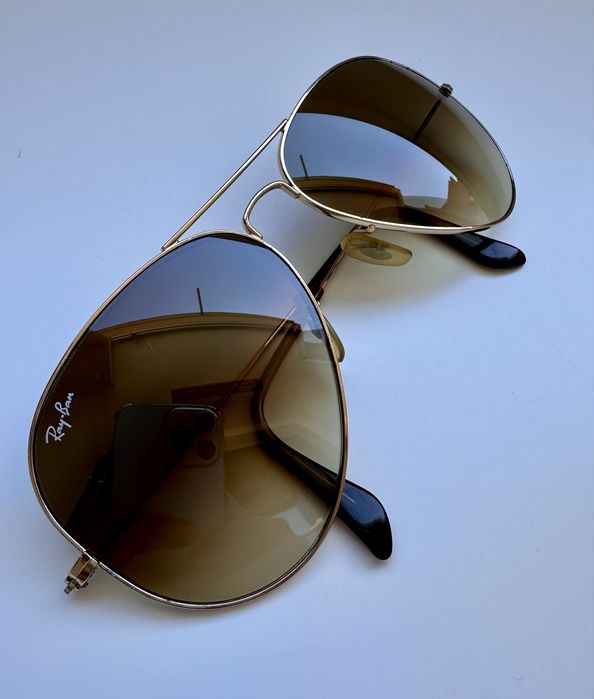 Ray Ban RB3025 Aviator Оригинални Златиста Рамка /Светло Кафяв Градиент 62mm