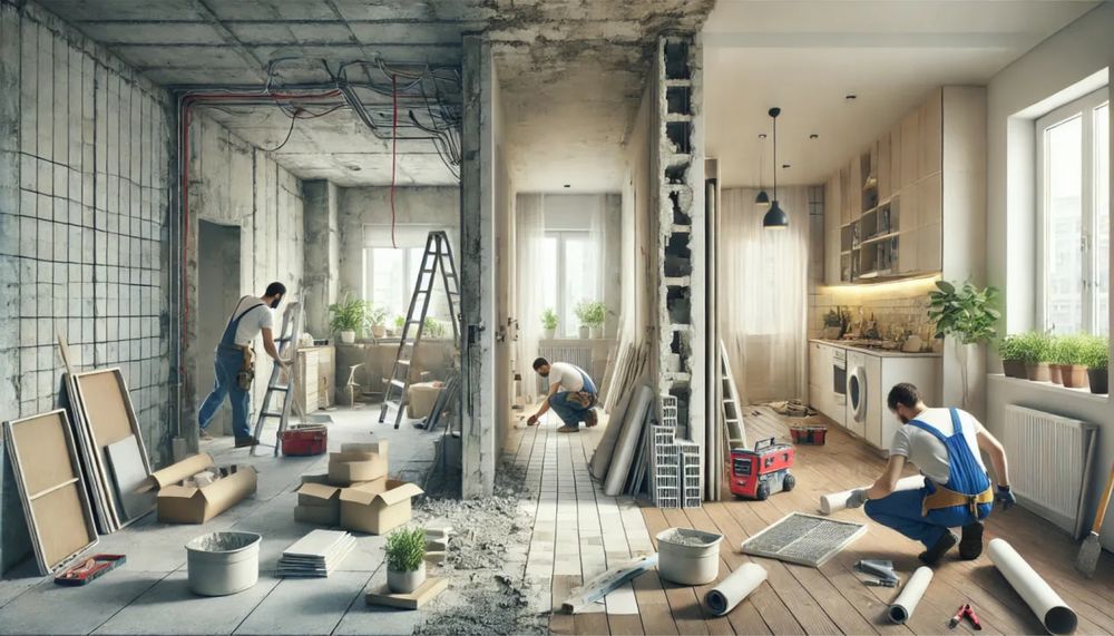 Ремонт квартир под ключ и мелкий бытовой ремонт