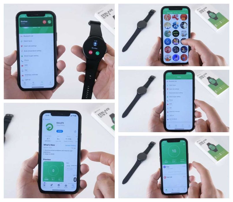 Смарт часовник Zeblaze GTR 3 1,32″ IPS Bluetooth разговори IP68 НОВ