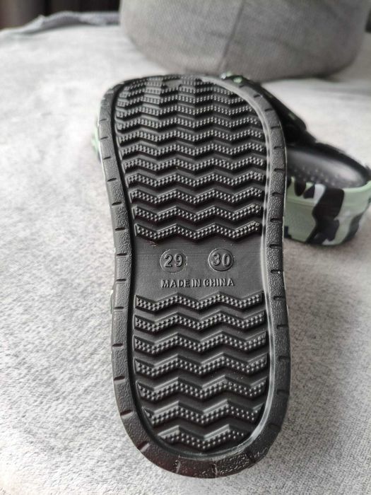 Slapi/Sandale Milazzo Garden Clogs camuflaj negru, mărimi EU 29-30