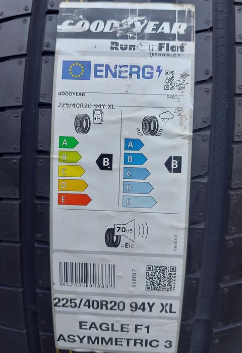 Set 2buc 225/40 R20 94Y XL Goodyear Eagle F1 Asymmetric³ *BMW RSC RFT