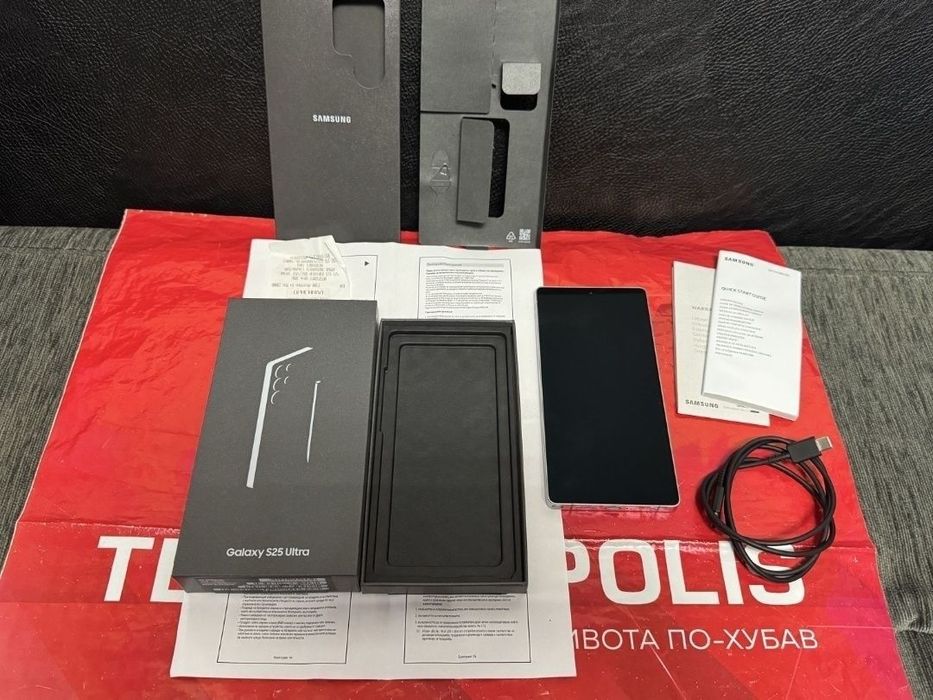 КАТО НОВ 256GB Samsung S25 Ultra Технополис Гаранция 2027 White | Бял