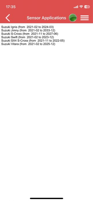 Senzori Presiune Suzuki 2022-2025 Jimny/Swift/S-Cross/Sx4/Vitara