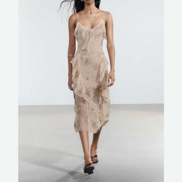 Елегантна нова рокля ZARA с етикет, размер S, 59€