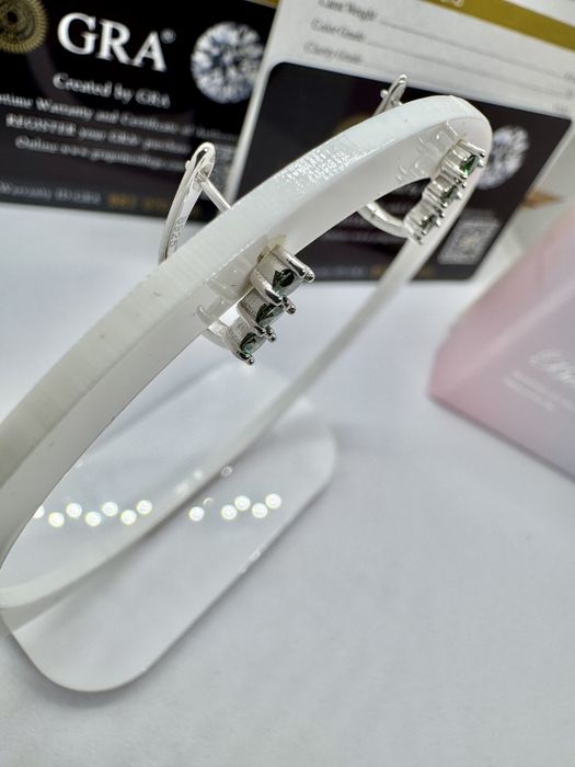 Сребърни обеце с мойсанит (Диамант) 0.6 карата