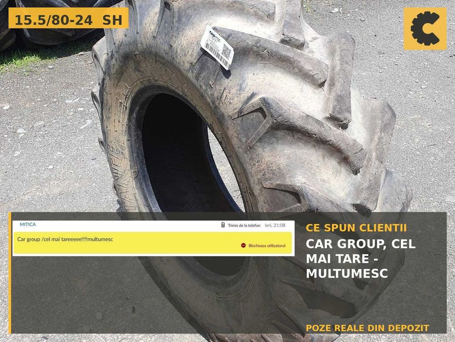 Anvelope 15.5/80-24 400/80R24 Alliance Cauciucuri Buldoexcavator Incarcator SH 12PR Garantie Factura JCB