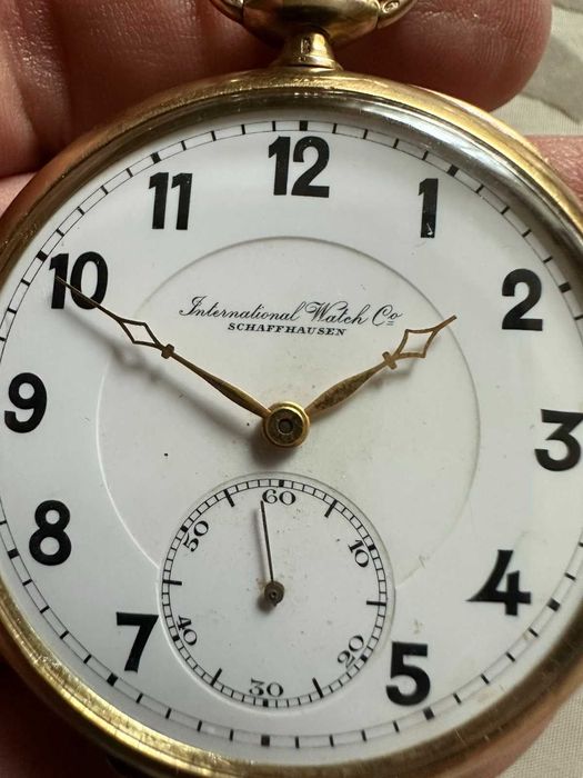 IWC pocket Gold/златен 14к - джобен часовник, идеален, много рядък