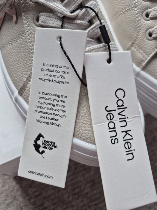 Sneakers Calvin Klein Jeans culoare Bej masura 40 Noi