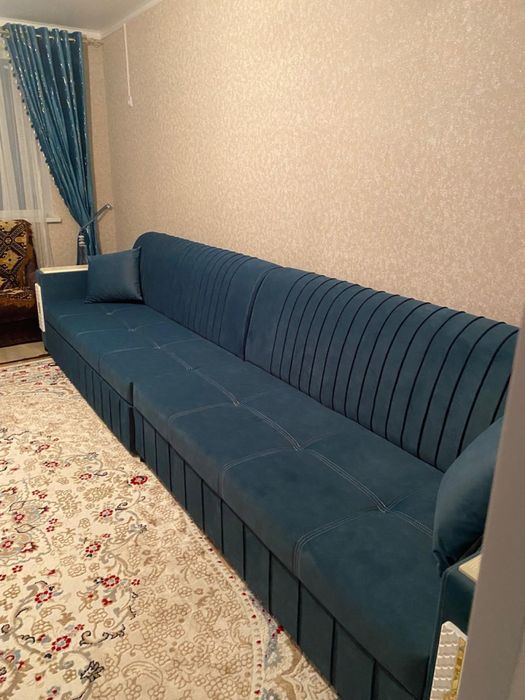 Диван раздвижной синий
