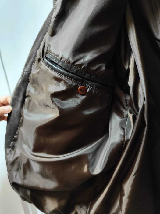 Vand geaca din piele cu guler de blana