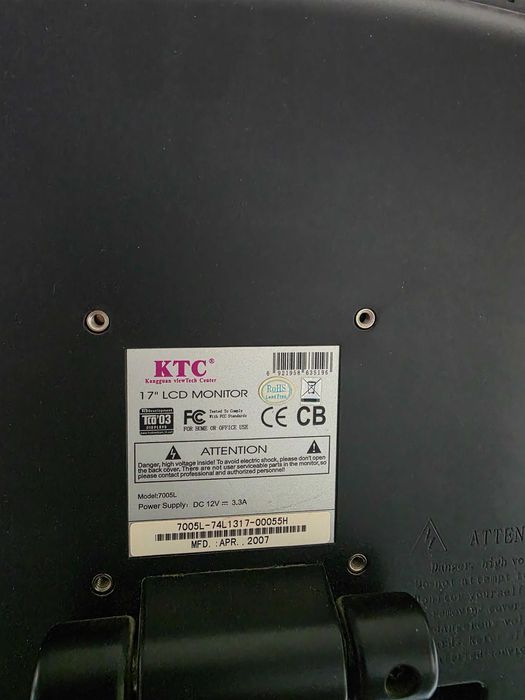 17-инчов LCD монитор  марка- KTC.  .