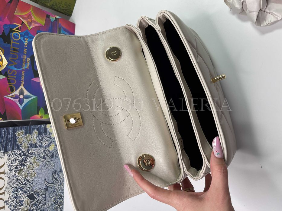 Geanta CHan3I - Trendy Coco Top Handle Ivoire
