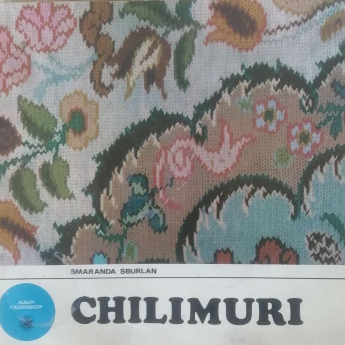 Față de masă kilim, 90x90cm, neterminată, cu manual tipărit și ață.
