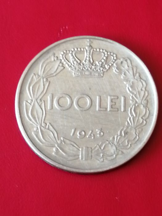 Moneda de 100 lei din anul 1943.