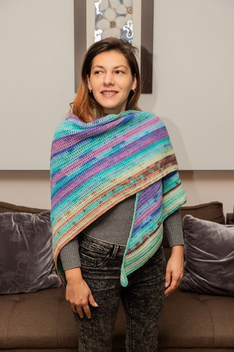 Șal croșetat handmade