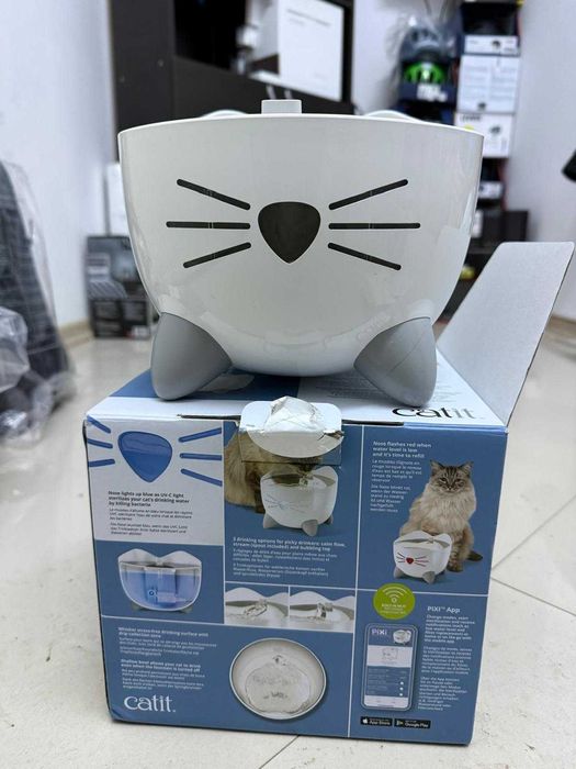 Fântână inteligentă pisici Catit Pixi2L silențioasă apă proaspătă