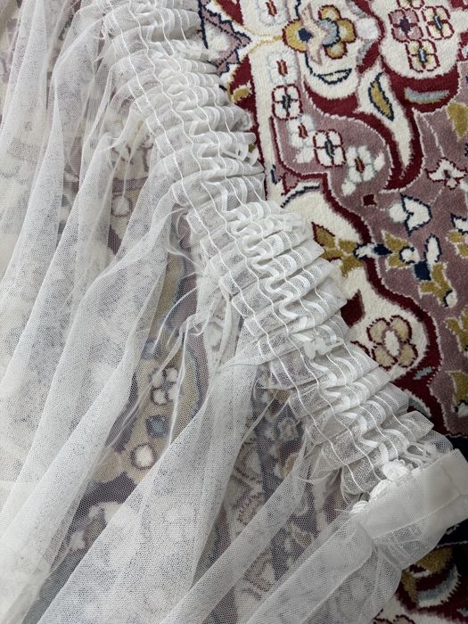 Тюль большая белая