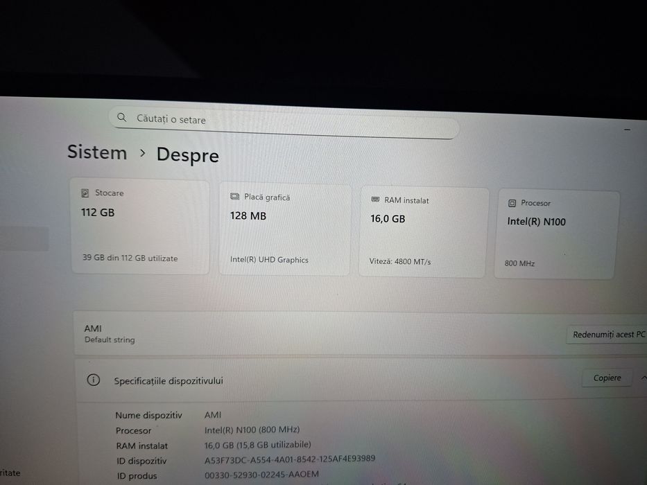 Vând laptop 16GB RAM