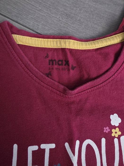 Лот от 5 блузки/ тениски момиче 104-110 размер 3-4 год