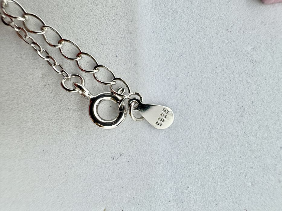 Сребърно колие с мойсанит (диамант) 1 карат