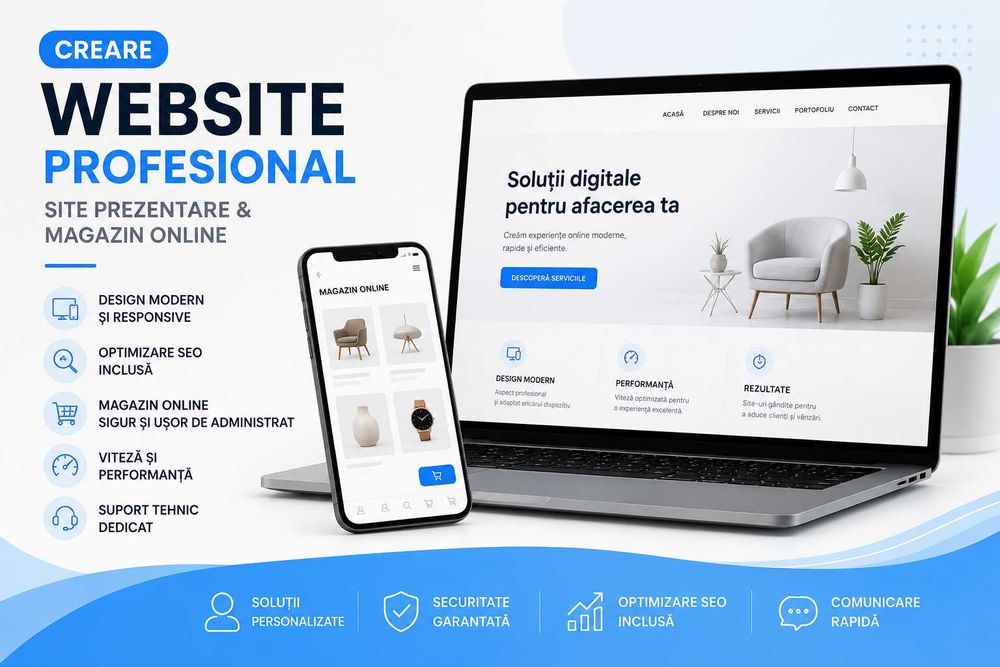 Creare Website Profesional | Site Prezentare si Magazin Online
