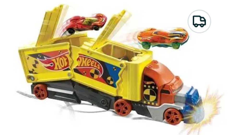 Set Hot Wheels by Mattel Camion coliziune cu 2 masinute