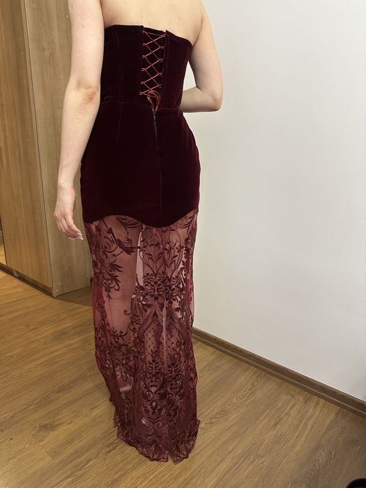 Rochie de seara burgundy
