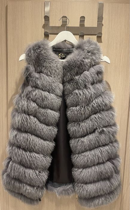 Дълъг елек от естествен косъм