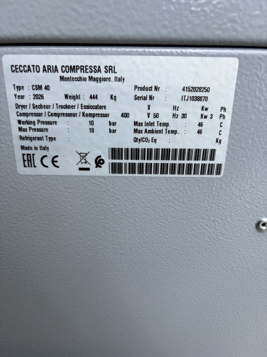 Винтов компресор Ceccato CSM 40 30kw 4000lt/min НОВ!