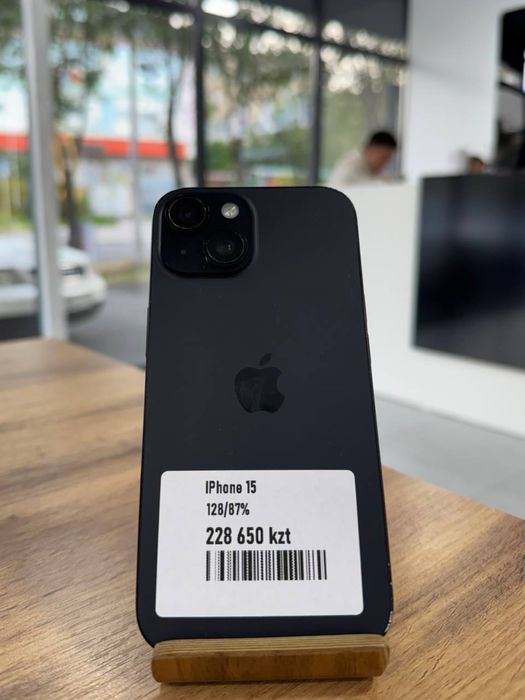 iPhone 15•128GB/87%Black Айфон 15•128ГБ/87%қара
