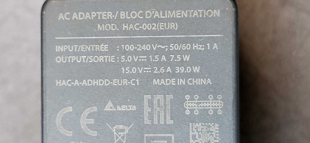 NINTENDO switch Incaarcator 5V-1.5A si  15V-2.6A fuctional