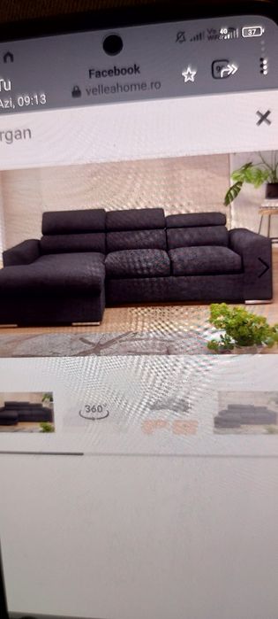 Coltar Vellea home gri antracit