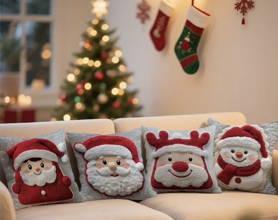45 см. на 45 см Коледни калъфки за възглавнички