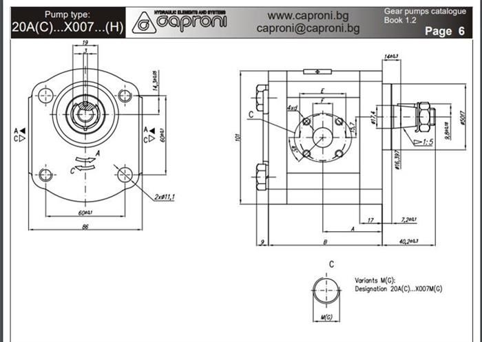 Pompa hidraulica grupul 2 model X007 X008 pompe hidraulice