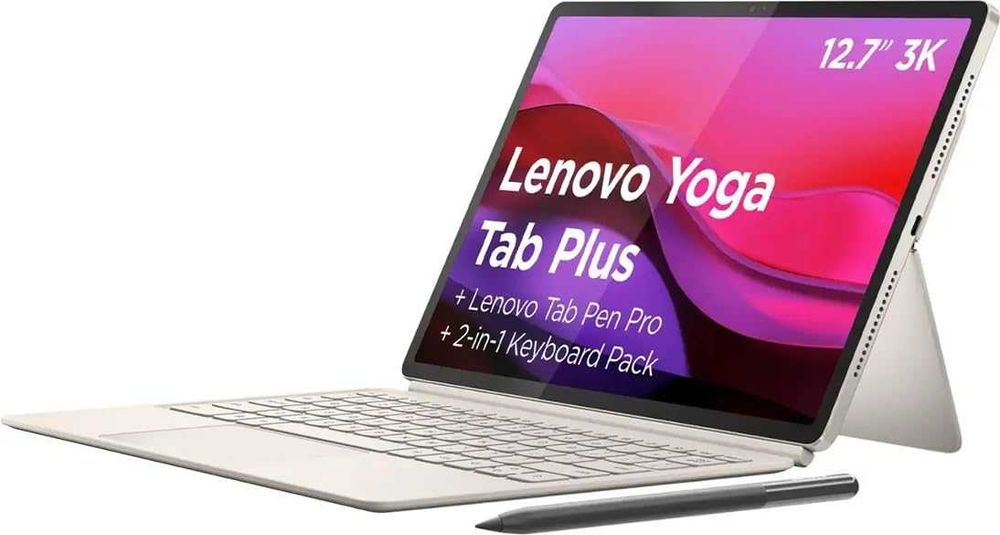Таблет Lenovo Yoga Tab Plus 12.7" 3K, 16GB RAM, 256GB, 2 in 1 + keyboard + pen