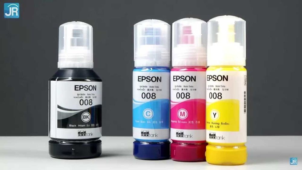 Набор чернил для заправки Epson 008, пигментные чернила Ecotank