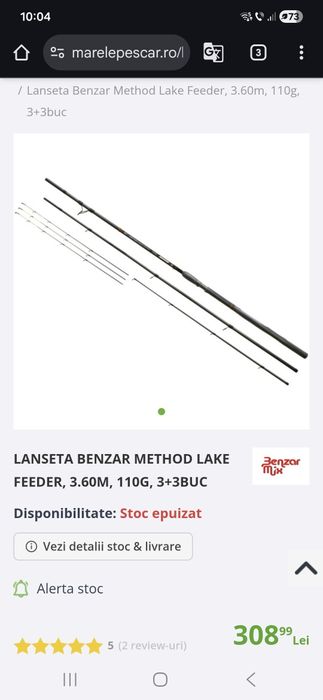 Vand combo benzar + daiwa