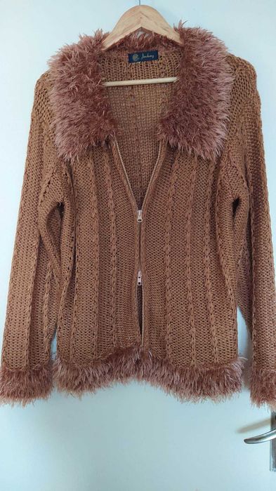 Дамска блуза плетена с двустранен цип