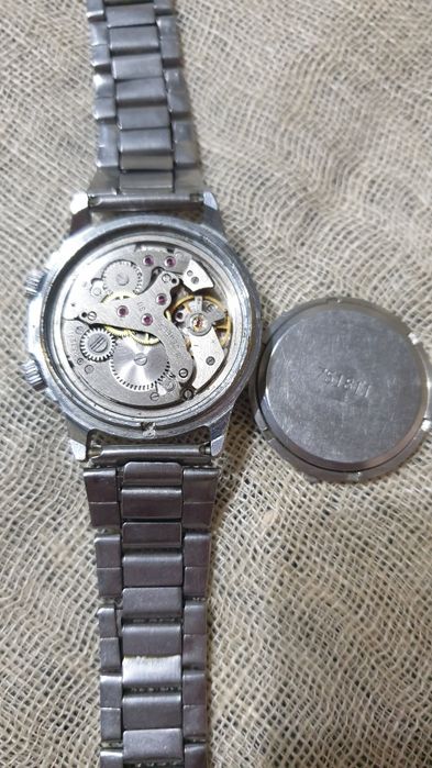 Руски ръчен часовник Полёт с аларма и Порцеланова фигура