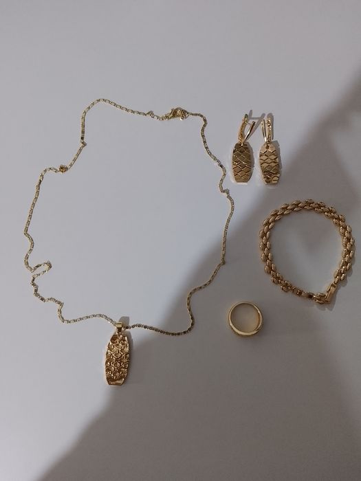 Цепочка,браслет,серьги