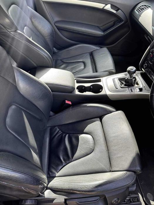 Седалки салон ауди а5 кожа кожен черен рекаро s-line