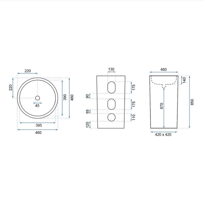 Свободностоящ керамичен умивалник