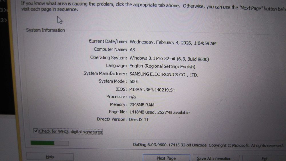 Laptop Tableta  Samsung 11.6" Ativ 500T