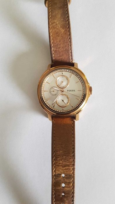 ceas fossil dama curea piele quartz bq1586