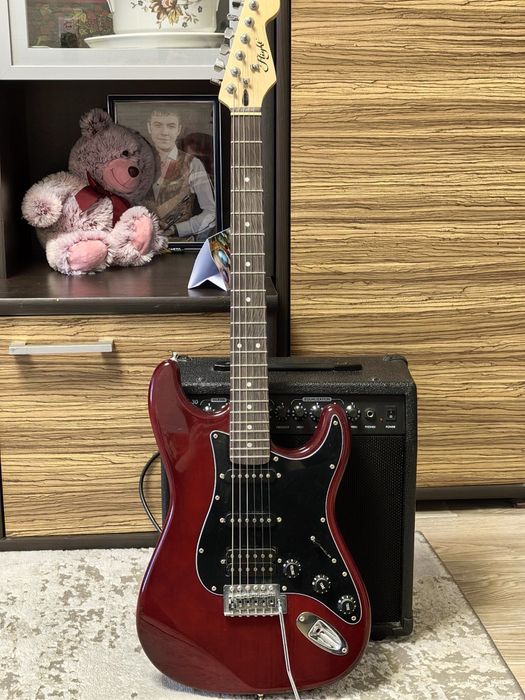 Электрогитара + комбик + гитарный процессор