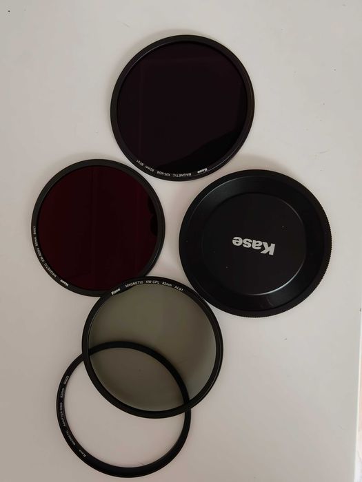 kase filters 82 mm: magnetic CPL + ND64 + ND8 + cap + magnetic ring